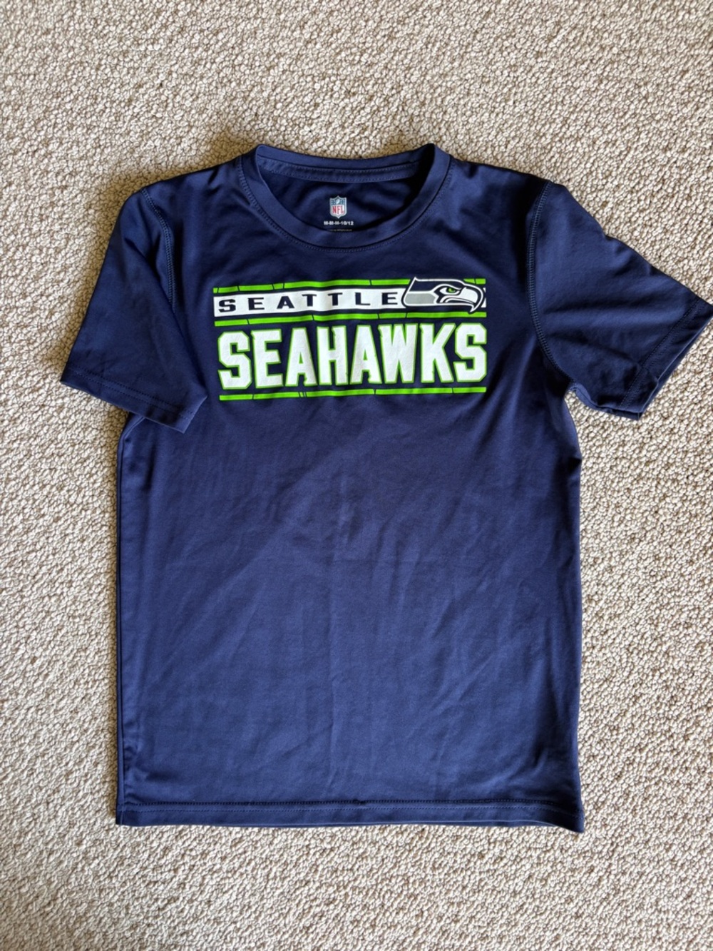 Seattle Seahawks Navy Kids' 10/12 Short Sleeve Tee
